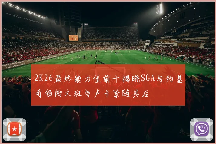 2K26最终能力值前十揭晓SGA与约基奇领衔文班与卢卡紧随其后