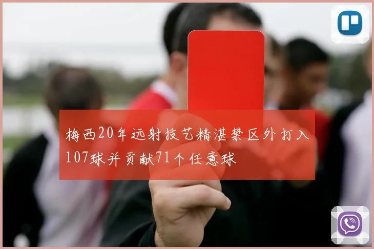 梅西20年远射技艺精湛禁区外打入107球并贡献71个任意球